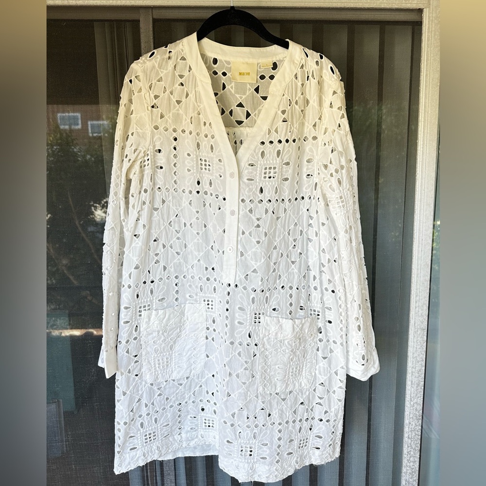 White Maeve Shirt Dress or Beach Cover Up